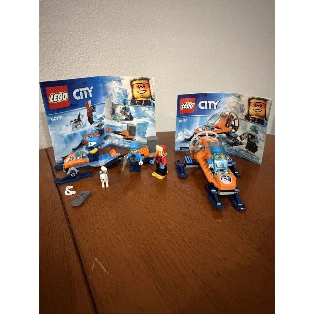 LEGO 60191 and 60190 City: Arctic Exploration Team -  99% Complete W/ Manuals